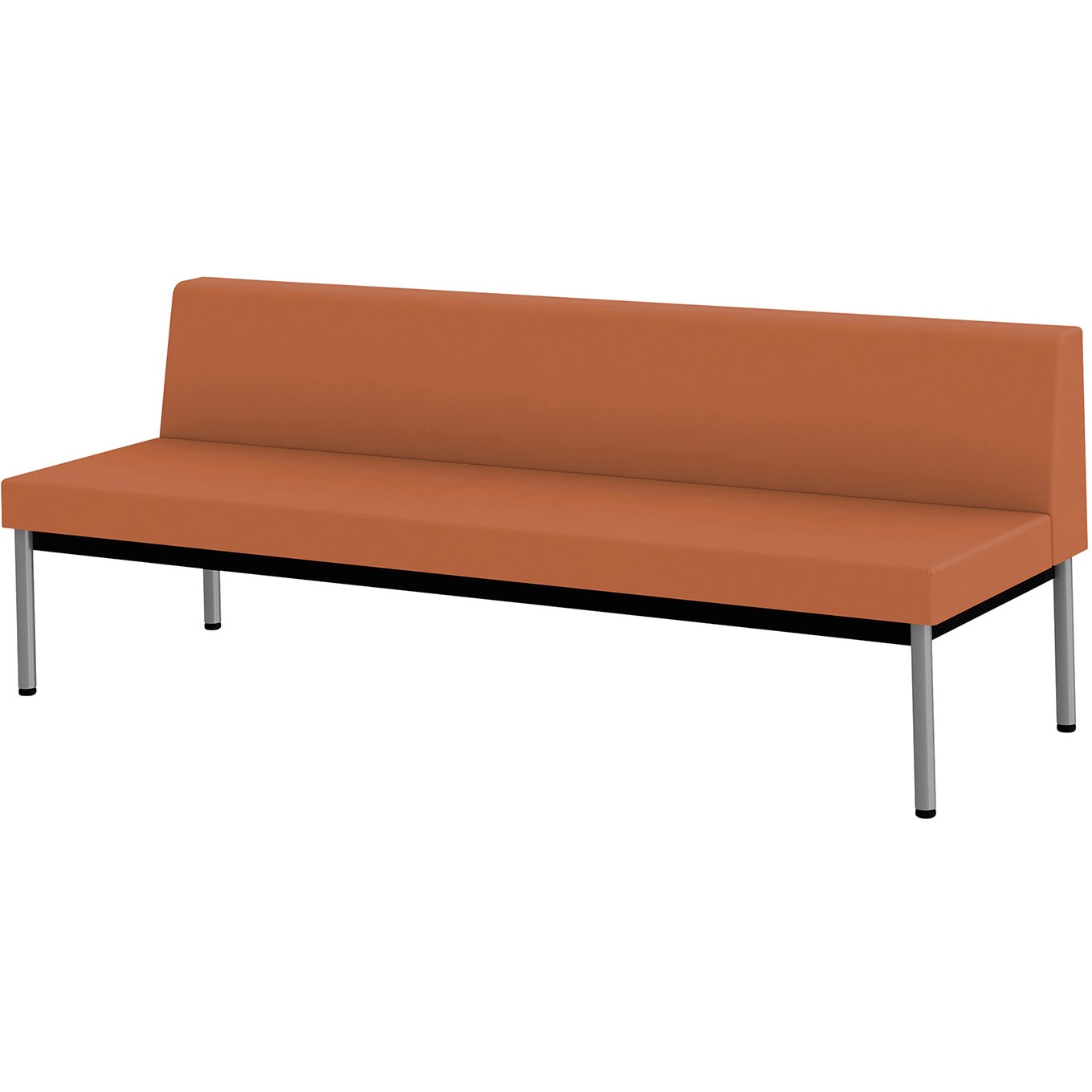 LBB-5018DF-D7 ベンチBB 背付<配送時組立サービス付> イトーキ ソフトオレンジ色 高さ660mm幅1800mm奥行600mm  LBB-5018DF-D7