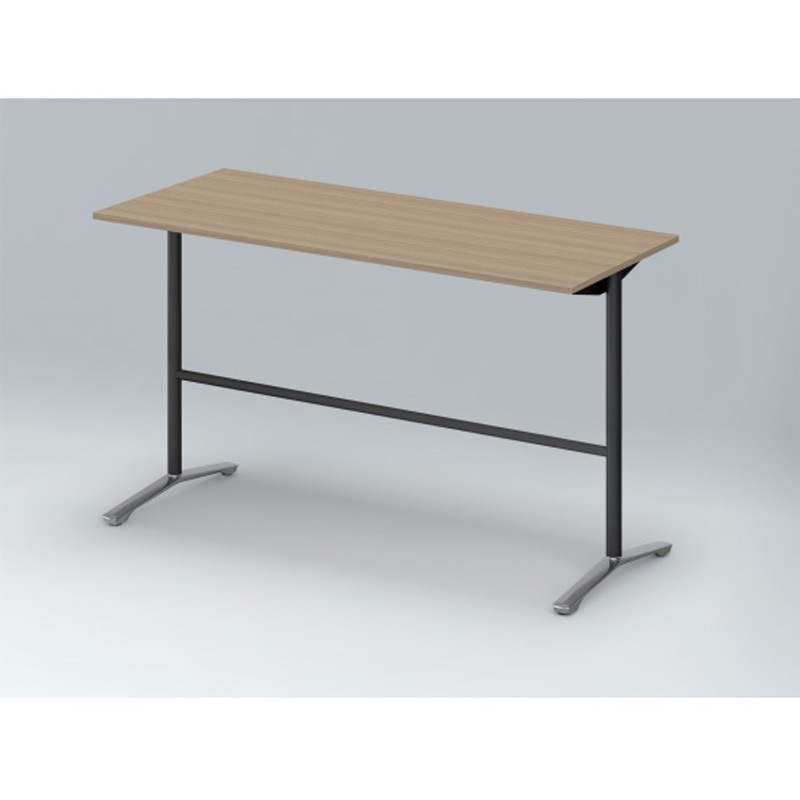 DDJH-187HNPA1PM ホバーテーブル ハイタイプ T脚角型 アルミミラー脚 配線なし 1800×750<配送時組立サービス付> 1台 イトーキ 【通販モノタロウ】