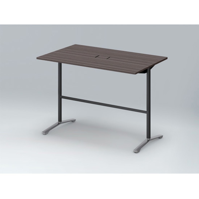 DDJH-159HWPA1PR ホバーテーブル ハイタイプ T脚角型 アルミミラー脚 配線対応カバー 1500×900<配送時組立サービス付> 1台 イトーキ 【通販モノタロウ】