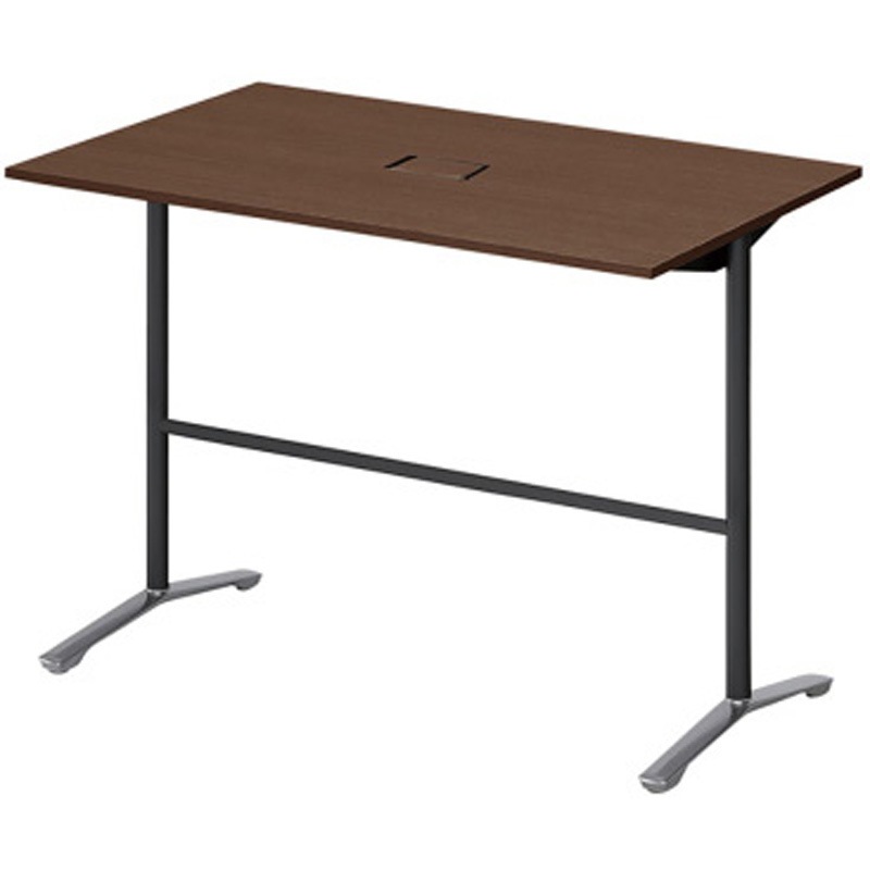 DDJH-159HWPA1PY ホバーテーブル ハイタイプ T脚角型 アルミミラー脚 配線対応カバー 1500×900<配送時組立サービス付> 1台 イトーキ 【通販モノタロウ】