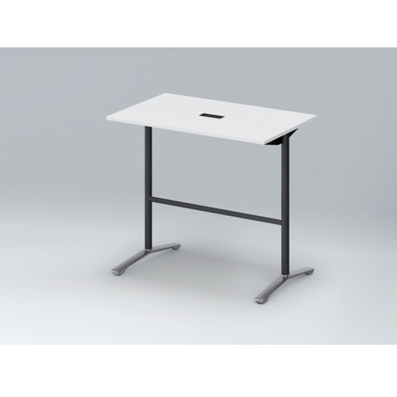 DDJH-127HHPA1PL ホバーテーブル ハイタイプ T脚角型 アルミミラー脚 配線対応キャップ 1200×750<配送時組立サービス付> 1台 イトーキ 【通販モノタロウ】