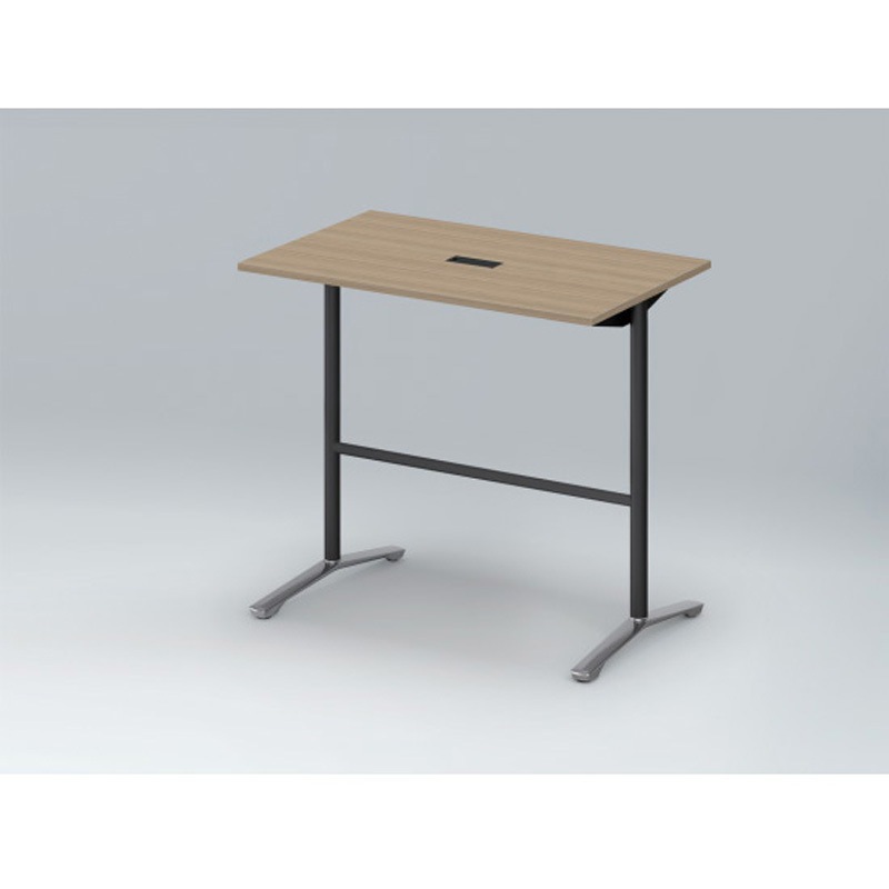 DDJH-127HHPA1PM ホバーテーブル ハイタイプ T脚角型 アルミミラー脚 配線対応キャップ 1200×750<配送時組立サービス付> 1台 イトーキ 【通販モノタロウ】
