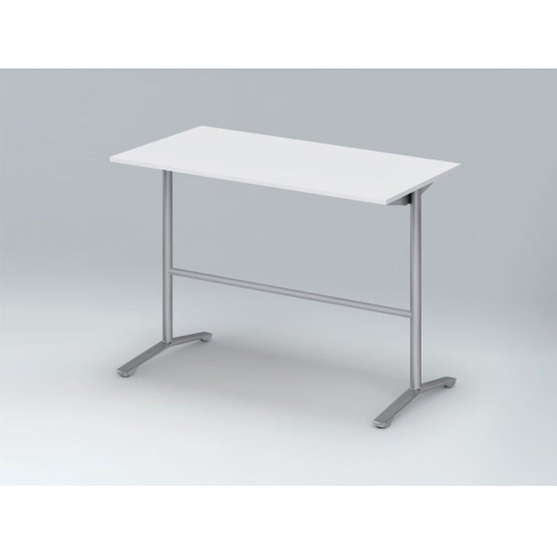 DDJH-157HNTA1ZL ホバーテーブル ハイタイプ T脚角型 塗装脚 配線なし 1500×750<配送時組立サービス付> イトーキ シルバーメタリック 高さ1000mm  DDJH-157HNTA1ZL