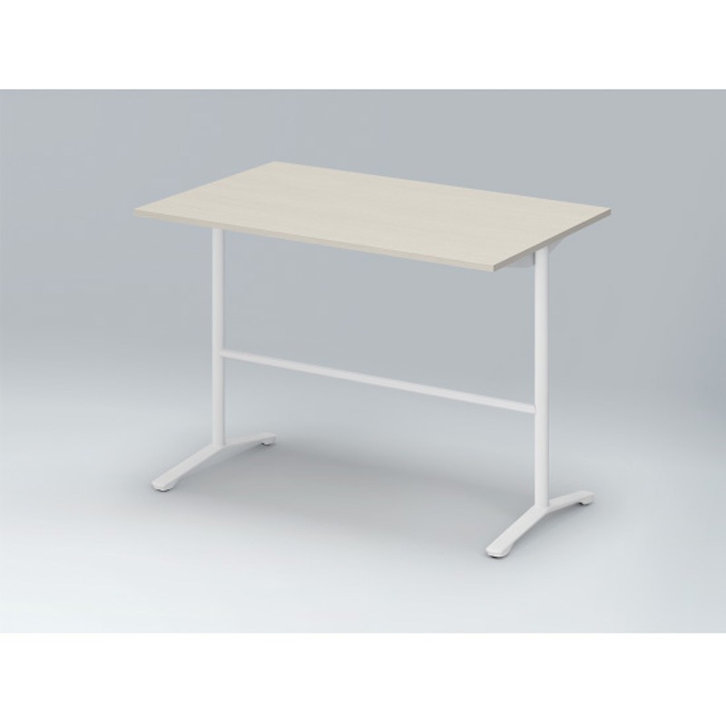DDJH-159HNTA1WH ホバーテーブル ハイタイプ T脚角型 塗装脚 配線なし 1500×900<配送時組立サービス付> イトーキ ホワイト 高さ1000mm  DDJH-159HNTA1WH