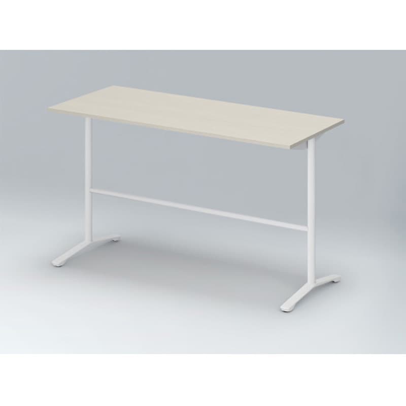 DDJH-187HNTA1WH ホバーテーブル ハイタイプ T脚角型 塗装脚 配線なし 1800×750<配送時組立サービス付> イトーキ ホワイト 高さ1000mm  DDJH-187HNTA1WH