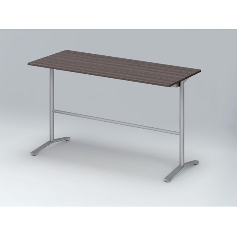 DDJH-187HNTA1ZR ホバーテーブル ハイタイプ T脚角型 塗装脚 配線なし 1800×750<配送時組立サービス付> イトーキ シルバーメタリック 高さ1000mm  DDJH-187HNTA1ZR