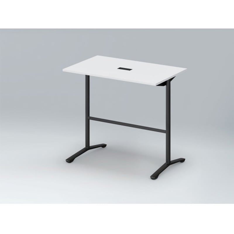 DDJH-127HHTA1TL ホバーテーブル ハイタイプ T脚角型 塗装脚 配線対応キャップ 1200×750<配送時組立サービス付> 1台 イトーキ 【通販モノタロウ】