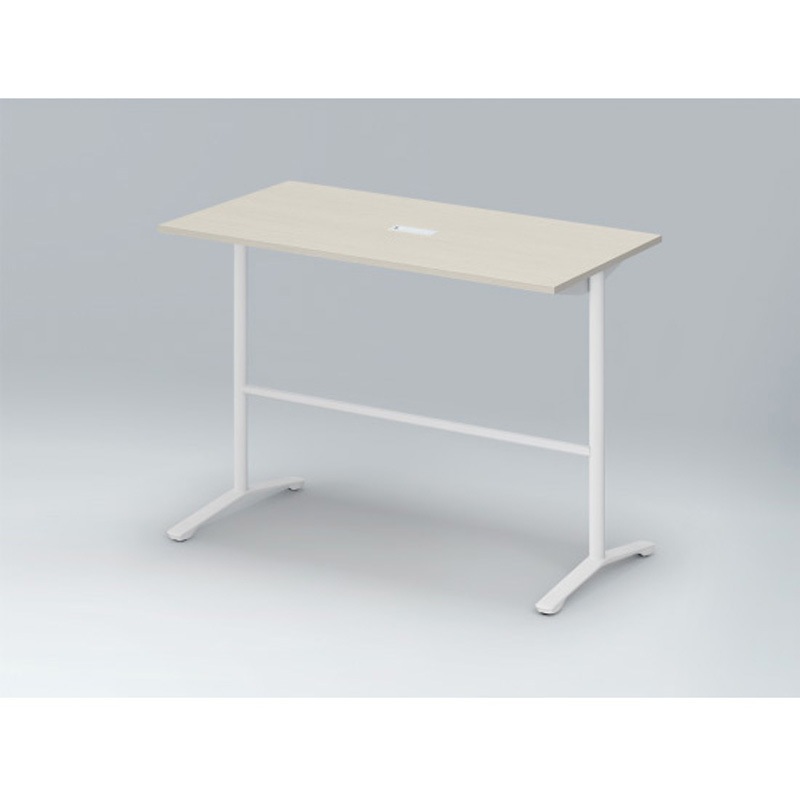 DDJH-157HHTA1WH ホバーテーブル ハイタイプ T脚角型 塗装脚 配線対応キャップ 1500×750<配送時組立サービス付> 1台 イトーキ 【通販モノタロウ】 129,800円