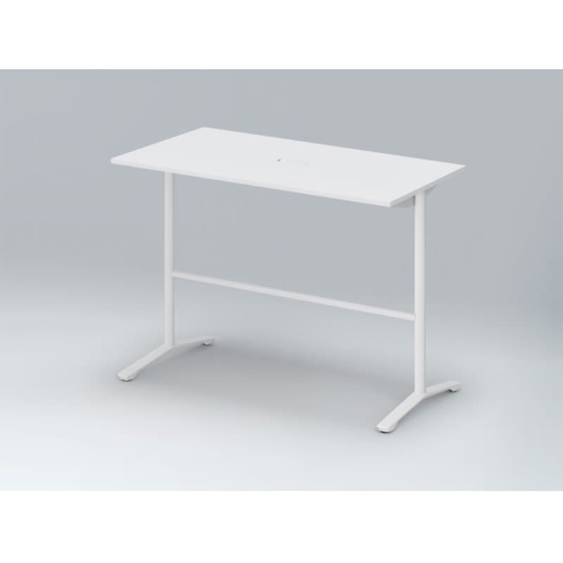 DDJH-157HHTA1WL ホバーテーブル ハイタイプ T脚角型 塗装脚 配線対応キャップ 1500×750<配送時組立サービス付> 1台 イトーキ 【通販モノタロウ】 129,800円