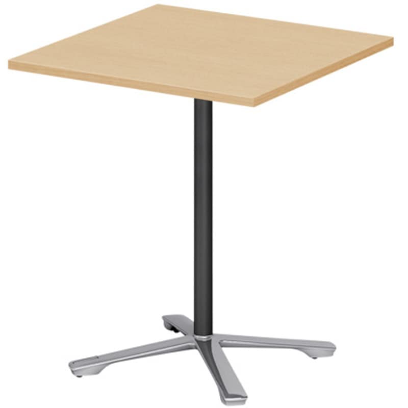DDJL-077HNPC1PX ホバーテーブル 昇降タイプ 十字脚 正方形 アルミミラー脚 キャスター付 750×750<配送時組立サービス付> 1台 イトーキ 【通販モノタロウ】