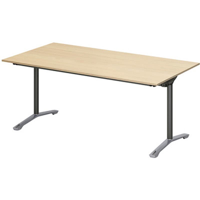 DDJF-159HNPC-PX ホバーテーブル 折りたたみタイプ T字脚 角型 アルミミラー脚 キャスター付 1500×900<配送時組立サービス付> 1台 イトーキ 【通販モノタロウ】 129,800円