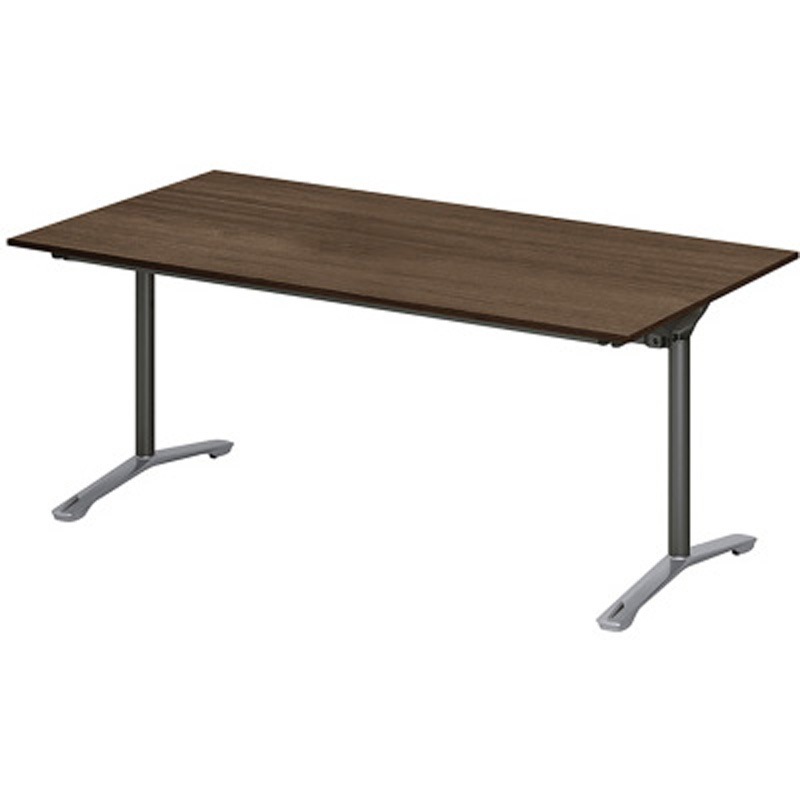 DDJF-159HNPC-PY ホバーテーブル 折りたたみタイプ T字脚 角型 アルミミラー脚 キャスター付 1500×900<配送時組立サービス付> 1台 イトーキ 【通販モノタロウ】 129,800円