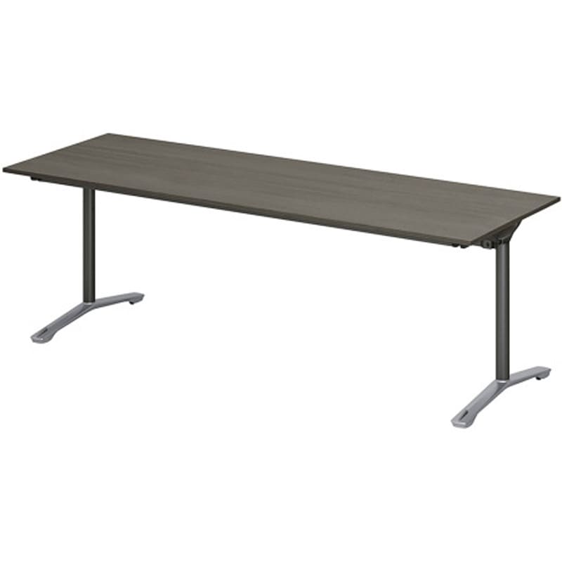 DDJF-187HNPC-PR ホバーテーブル 折りたたみタイプ T字脚 角型 アルミミラー脚 キャスター付 1800×750<配送時組立サービス付> 1台 イトーキ 【通販モノタロウ】 71,390円