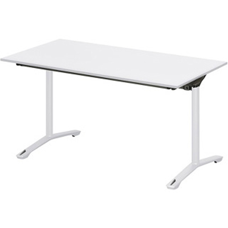 DDJF-127HNTC-WL ホバーテーブル 折りたたみタイプ T字脚 角型 塗装脚 キャスター付 1200×750<配送時組立サービス付> 1台 イトーキ 【通販モノタロウ】