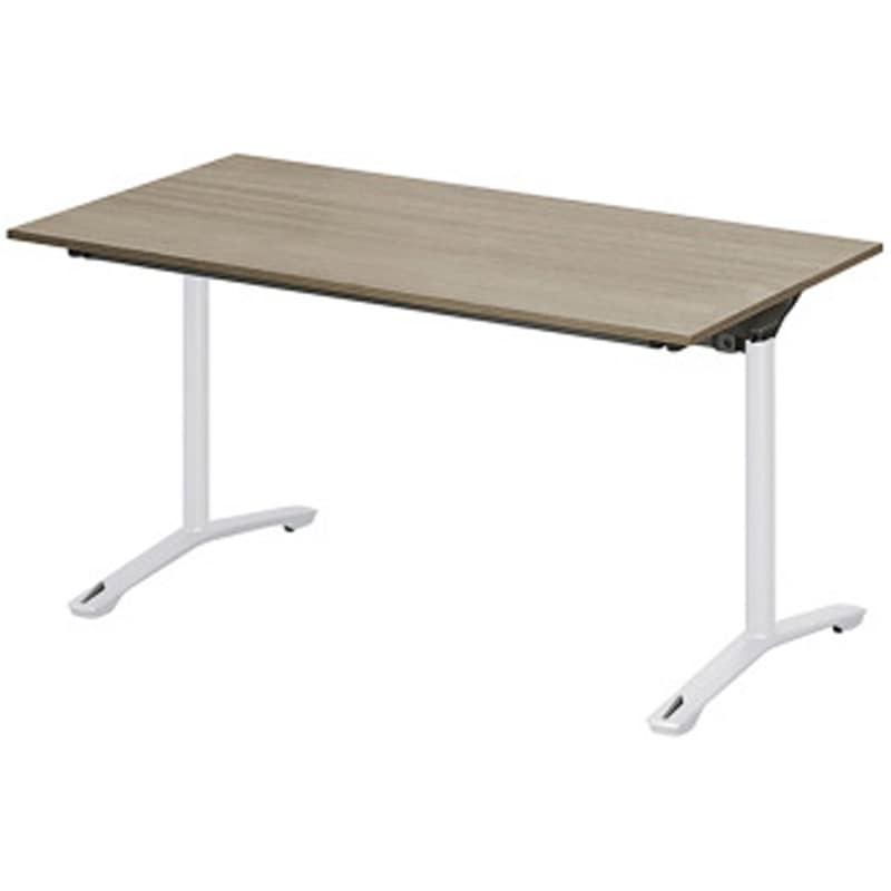 DDJF-127HNTC-WM ホバーテーブル 折りたたみタイプ T字脚 角型 塗装脚 キャスター付 1200×750<配送時組立サービス付> 1台 イトーキ 【通販モノタロウ】