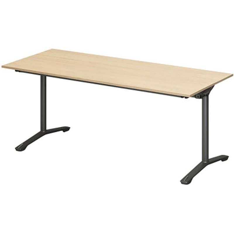 DDJF-157HNTC-TX ホバーテーブル 折りたたみタイプ T字脚 角型 塗装脚 キャスター付 1500×750<配送時組立サービス付> 1台 イトーキ 【通販モノタロウ】