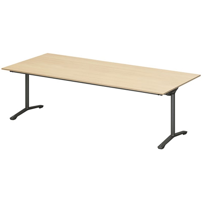 DDJF-210HNTC-TX ホバーテーブル 折りたたみタイプ T字脚 角型 塗装脚 キャスター付 2100×1050<配送時組立サービス付> 1台 イトーキ 【通販モノタロウ】