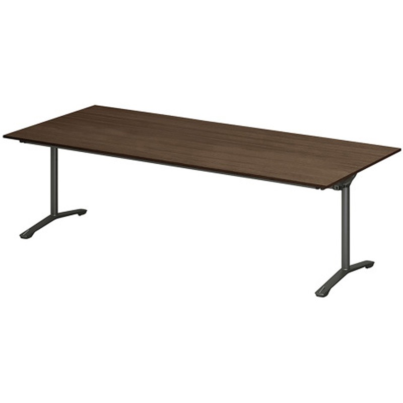 DDJF-210HNTC-TY ホバーテーブル 折りたたみタイプ T字脚 角型 塗装脚 キャスター付 2100×1050<配送時組立サービス付> 1台 イトーキ 【通販モノタロウ】