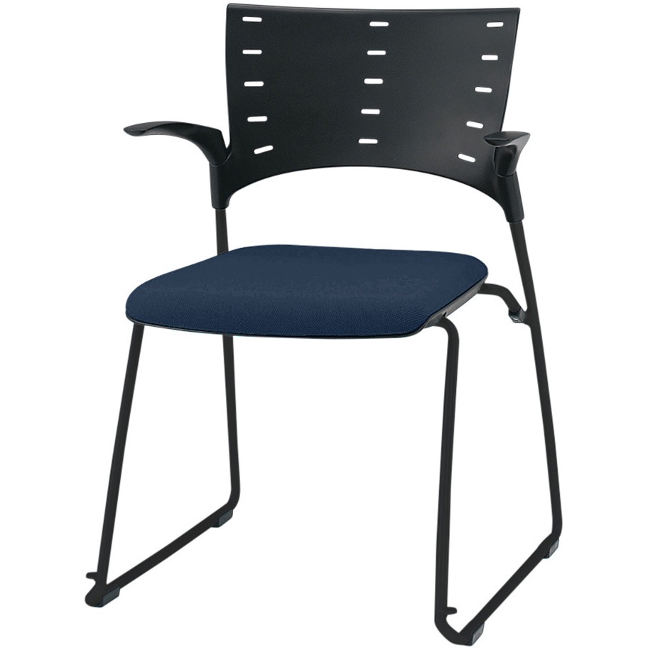 KLD-335PV-TTB2 マノスチェア スタッキングタイプ 肘付 張地PV<配送時組立サービス付> イトーキ メラミン化粧板 質量5kg 高さ780mm幅577mm奥行534mm  KLD-335PV-TTB2