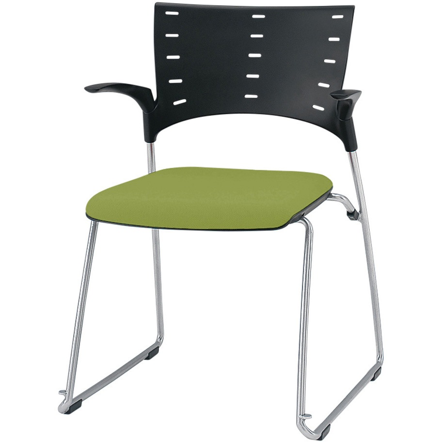 KLD-335PV-ZTQ6 マノスチェア スタッキングタイプ 肘付 張地PV<配送時組立サービス付> 1台 イトーキ 【通販モノタロウ】