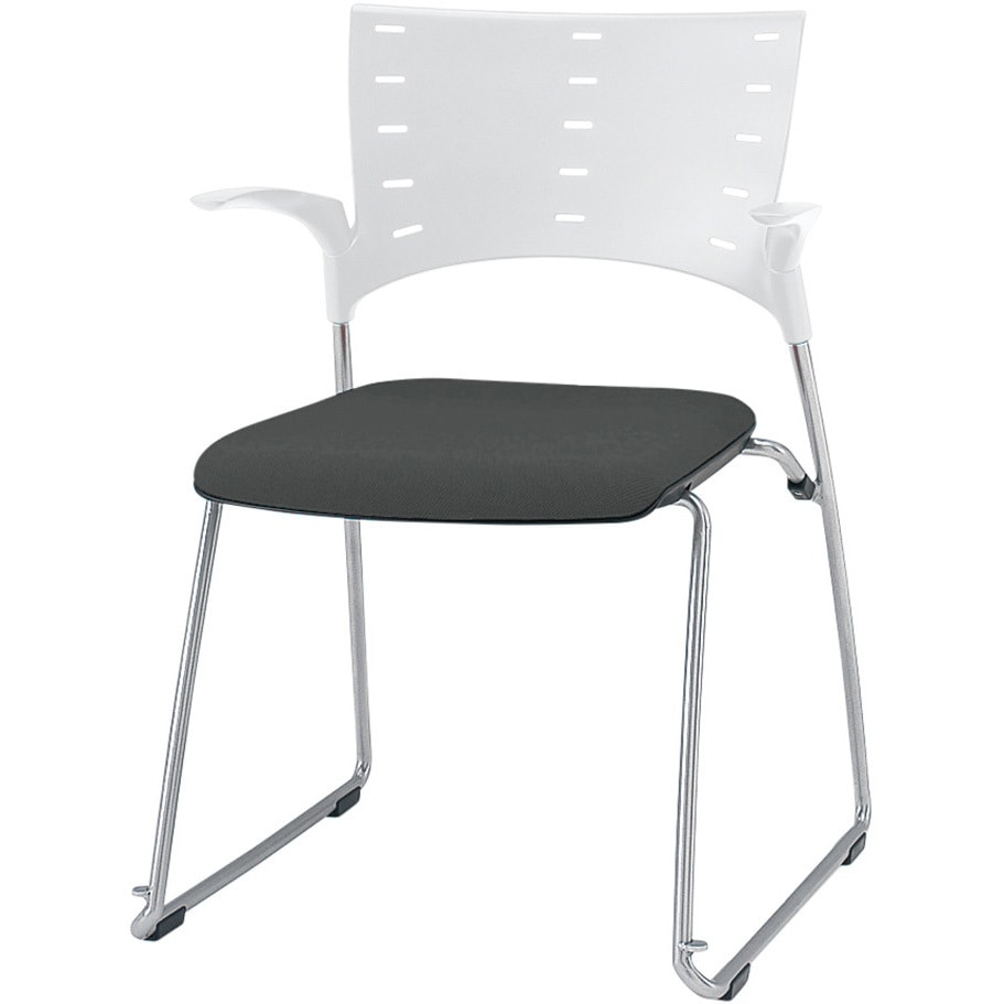 KLD-335PV-ZWW2 マノスチェア スタッキングタイプ 肘付 張地PV<配送時組立サービス付> 1台 イトーキ 【通販モノタロウ】