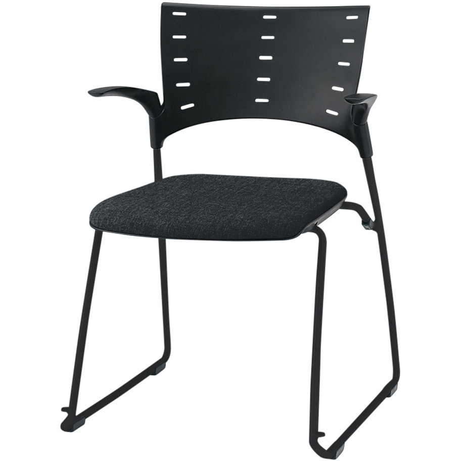 KLD-335SA-TTT1 マノスチェア スタッキングタイプ 肘付 張地SA<配送時組立サービス付> イトーキ メラミン化粧板 高さ780mm幅577mm奥行534mm  KLD-335SA-TTT1