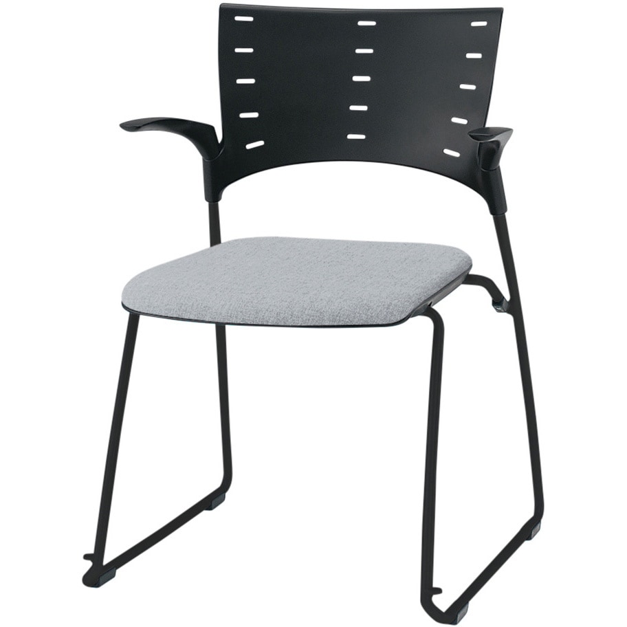 KLD-335SA-TTT7 マノスチェア スタッキングタイプ 肘付 張地SA<配送時組立サービス付> イトーキ メラミン化粧板 高さ780mm幅577mm奥行534mm  KLD-335SA-TTT7