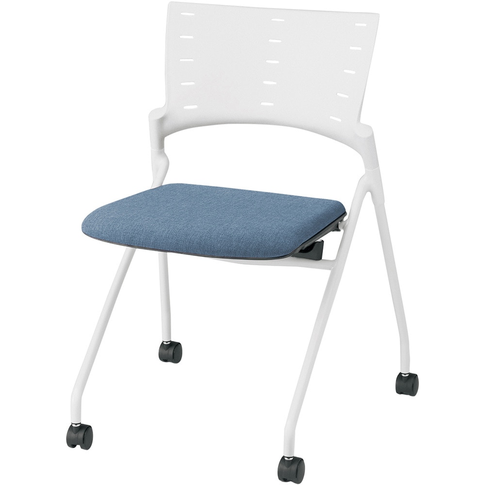 KLD-310SA-WWB4 マノスチェア ネスティングタイプ 肘なし 張地SA<配送時組立サービス付> イトーキ メラミン化粧板 高さ782mm幅569mm奥行539mm  KLD-310SA-WWB4椅子