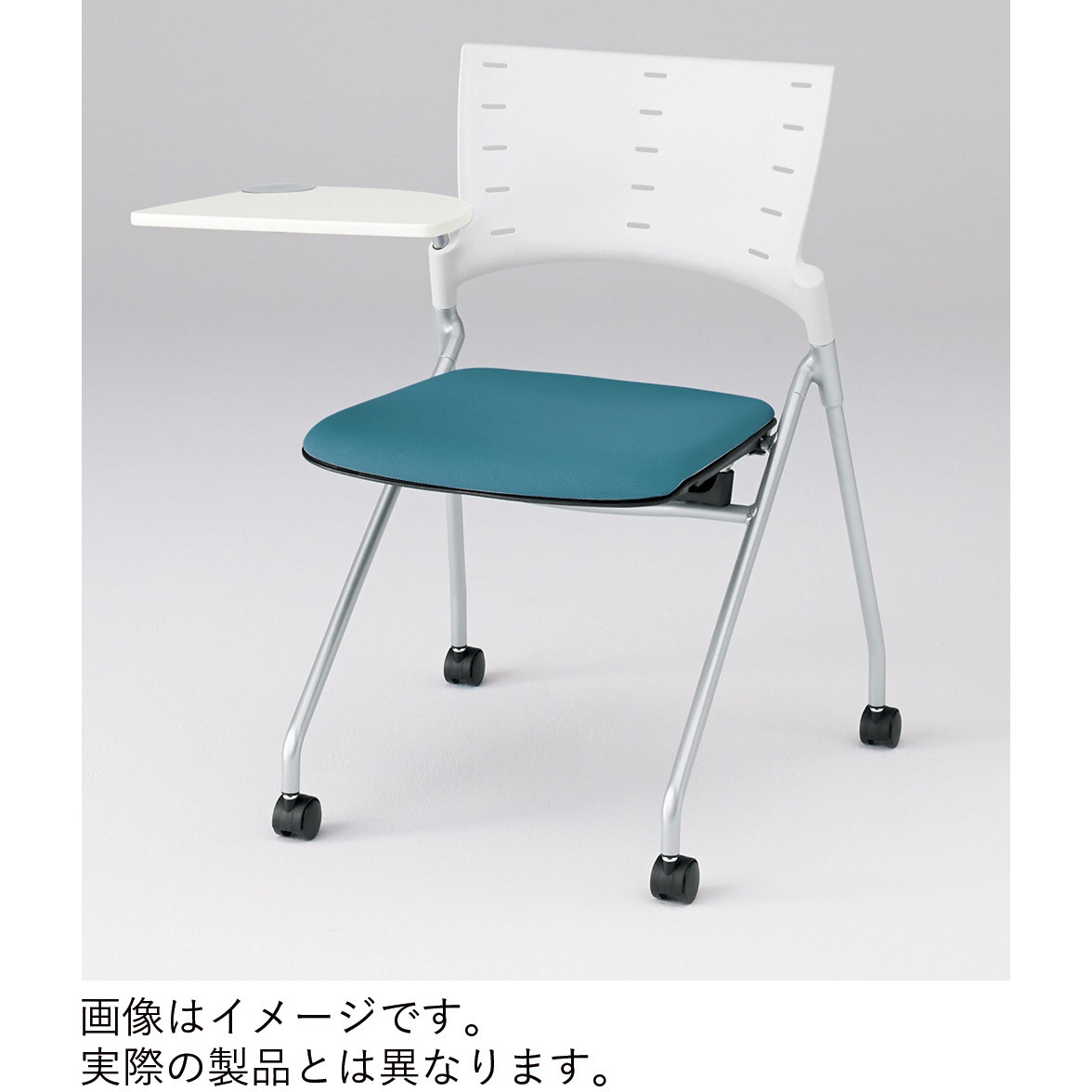 KLD-312PVR-TTY3 マノスチェア ネスティングタイプ メモ台付 棚付 張地PV<配送時組立サービス付> 1台 イトーキ 【通販モノタロウ】