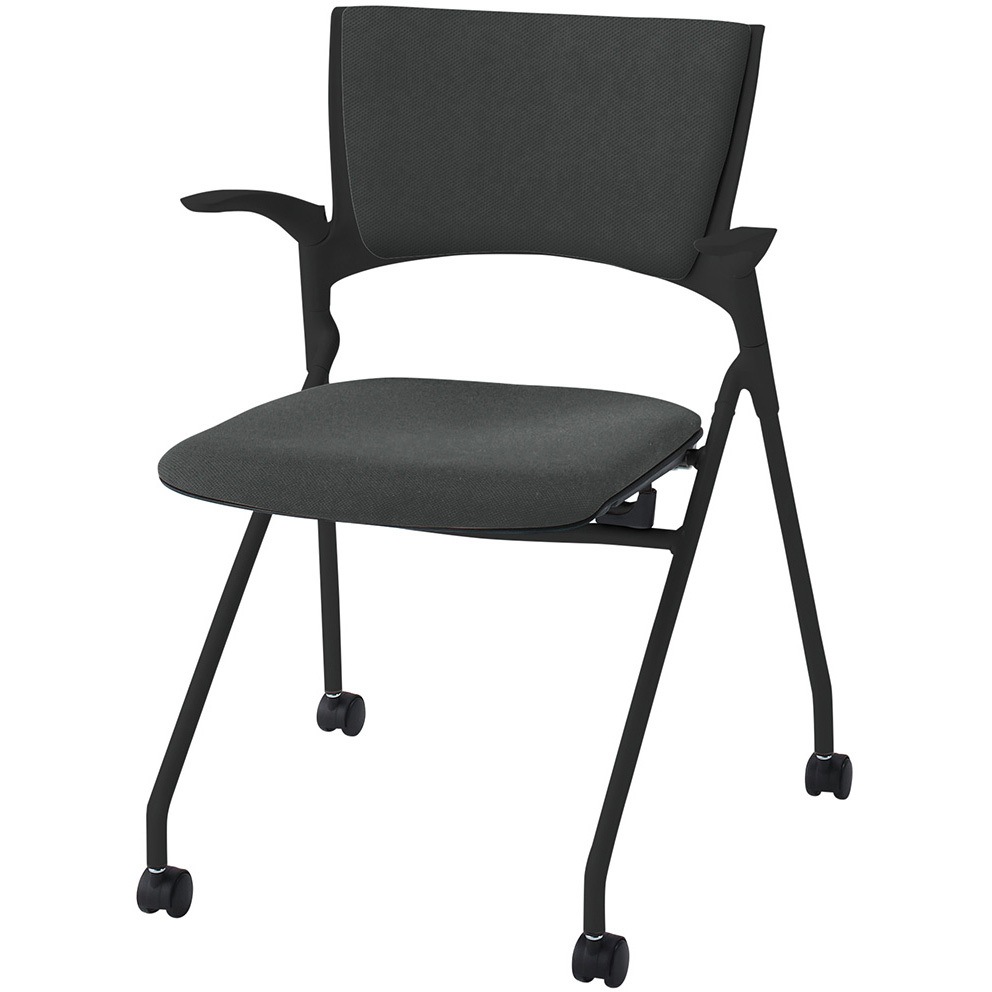 KLD-325PV-TTW2 マノスチェア ネスティングタイプ 背パッド付 肘付 張地PV<配送時組立サービス付> 1台 イトーキ 【通販モノタロウ】