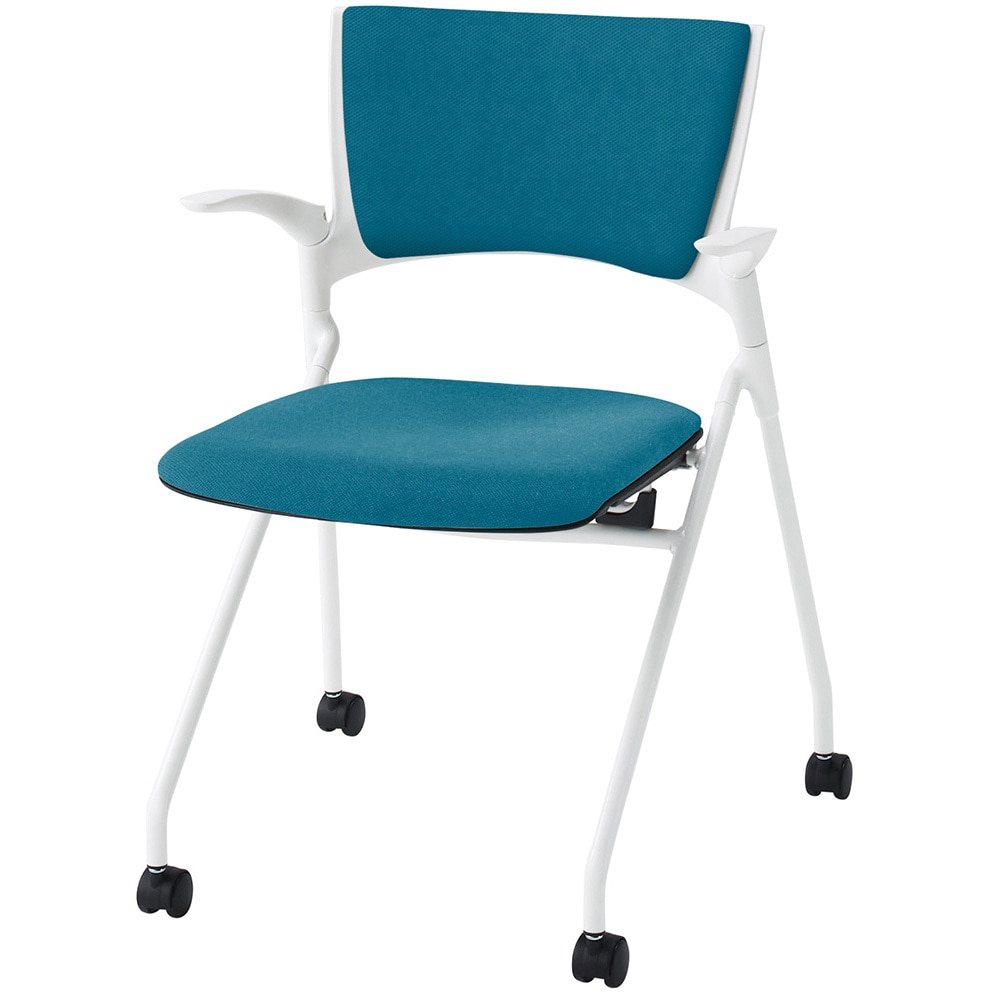 KLD-325PV-WWA3 マノスチェア ネスティングタイプ 背パッド付 肘付 張地PV<配送時組立サービス付> 1台 イトーキ 【通販モノタロウ】