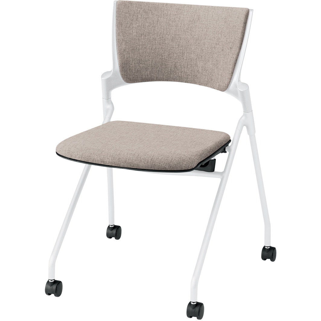 KLD-320SA-WWF6 マノスチェア ネスティングタイプ 背パッド付 肘なし 張地SA<配送時組立サービス付> イトーキ メラミン化粧板 高さ782mm幅569mm奥行539mm  KLD-320SA-WWF6