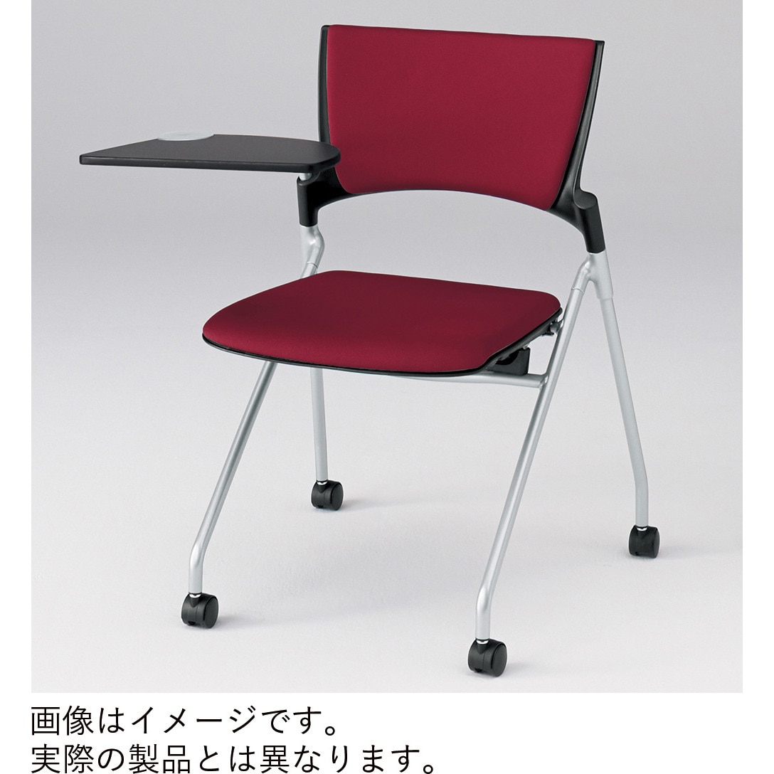 KLD-322PVR-TTD3 マノスチェア ネスティングタイプ 背パッド付 メモ台付 棚付 張地PV<配送時組立サービス付> 1台 イトーキ 【通販モノタロウ】
