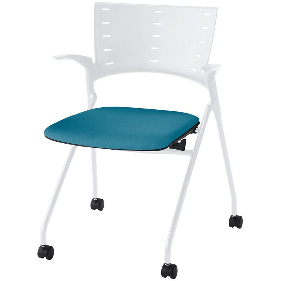 KLD-315PV-WWA3 マノスチェア ネスティングタイプ 肘付 張地PV<配送時組立サービス付> 1台 イトーキ 【通販モノタロウ】