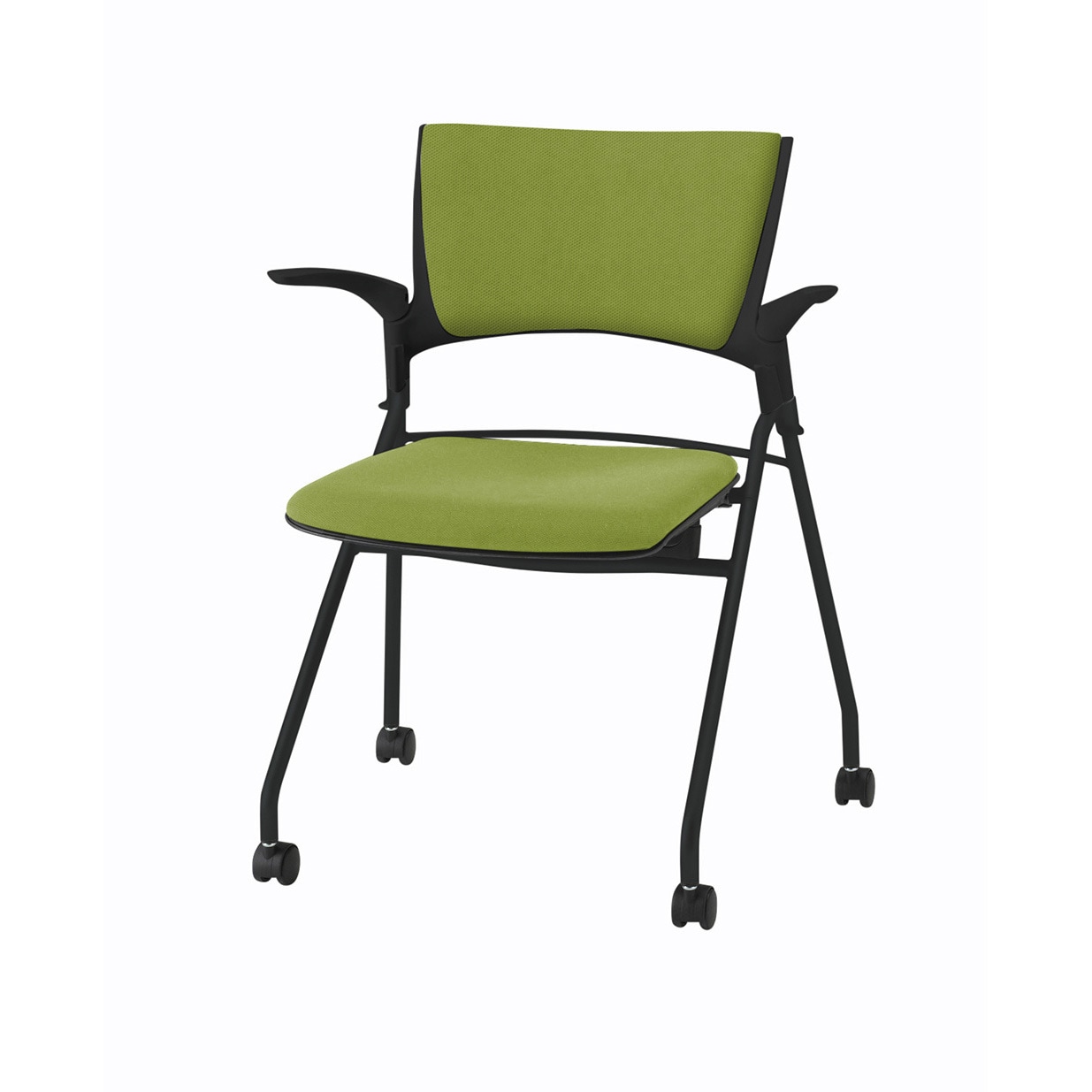 KLD-325PVS-TTQ6 マノスチェア マルチスタッキングタイプ 背パッド付 肘付 張地PV<配送時組立サービス付> 1台 イトーキ 【通販モノタロウ】