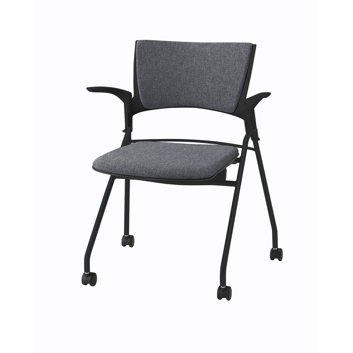 KLD-325SAS-TTT3 マノスチェア マルチスタッキングタイプ 背パッド付 肘付 張地SA<配送時組立サービス付> イトーキ メラミン化粧板 高さ780mm幅645mm奥行575mm  KLD-325SAS-TTT3