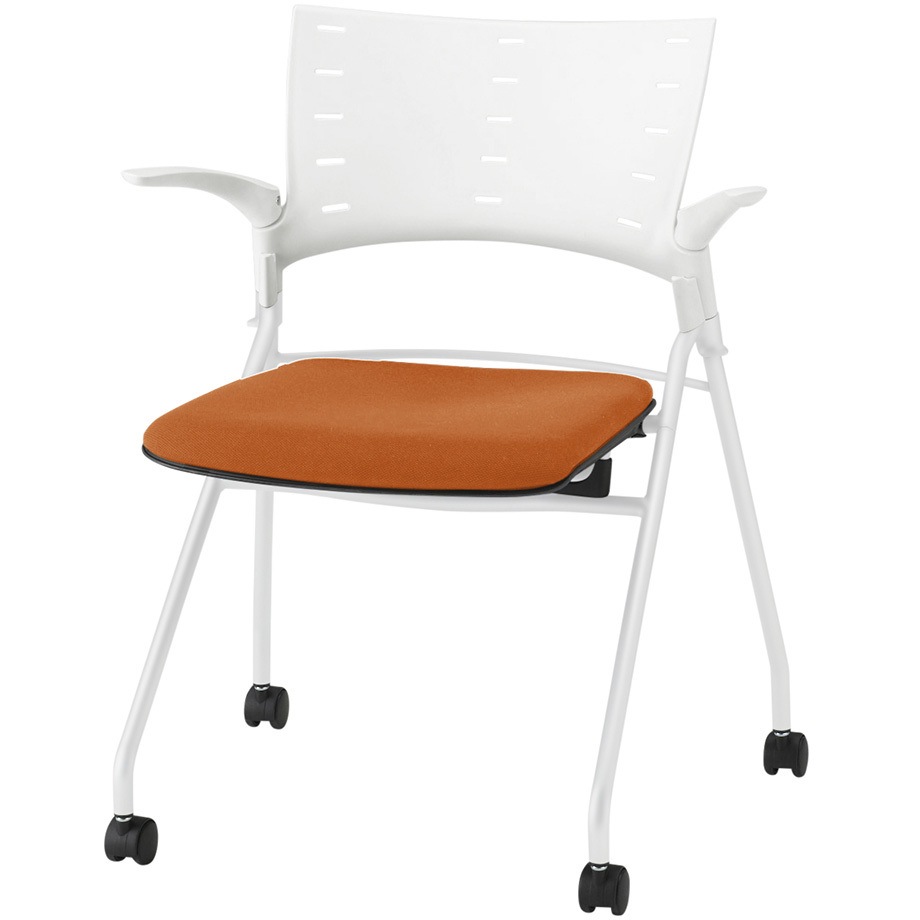 KLD-315PVS-WWD3 マノスチェア マルチスタッキングタイプ 肘付 張地PV<配送時組立サービス付> 1台 イトーキ 【通販モノタロウ】