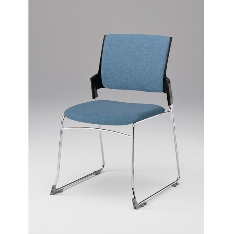 KLD420SA-Z9T1B4 モノンチェア スタッキングタイプ クロスバック 肘なし クロームメッキ脚 張地SA<配送時組立サービス付> 1台 イトーキ 【通販モノタロウ】