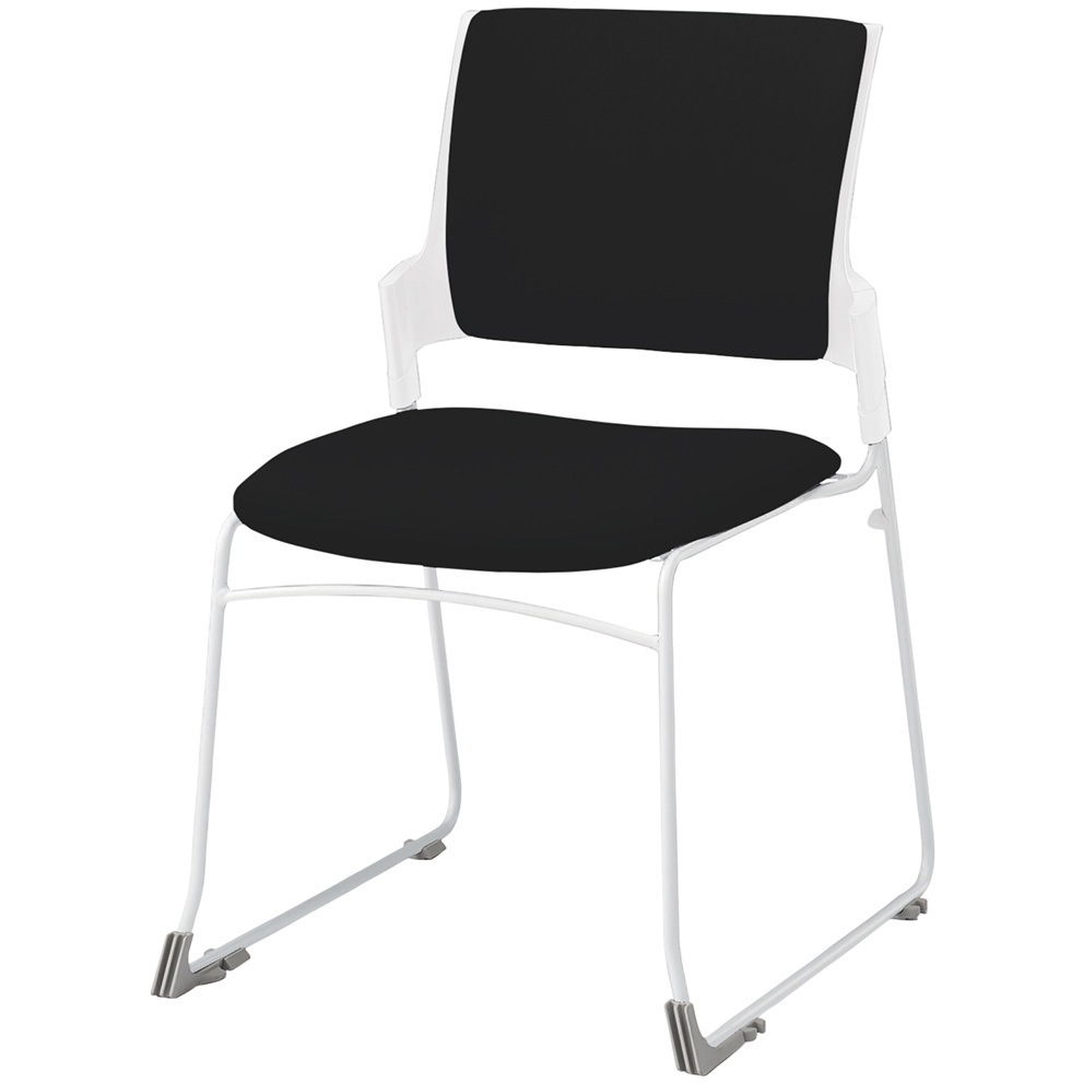 KLD420PV-W9W9T1 モノンチェア スタッキングタイプ クロスバック 肘なし 張地PV<配送時組立サービス付> イトーキ ホワイト メモ台PEブロー成型(W9色のみ) 質量4.6kg 高さ820mm幅535mm奥行555mm  KLD420PV-W9W9T1