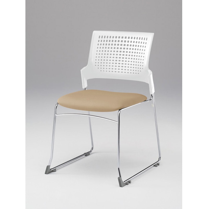 KLD410DL-Z9W9K6 モノンチェア スタッキングタイプ 樹脂メッシュバック 肘なし クロームメッキ脚 張地DL<配送時組立サービス付> 1台 イトーキ 【通販モノタロウ】