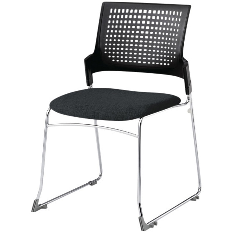 KLD410SA-Z9T1T1 モノンチェア スタッキングタイプ 樹脂メッシュバック 肘なし クロームメッキ脚 張地SA<配送時組立サービス付> 1台 イトーキ 【通販モノタロウ】