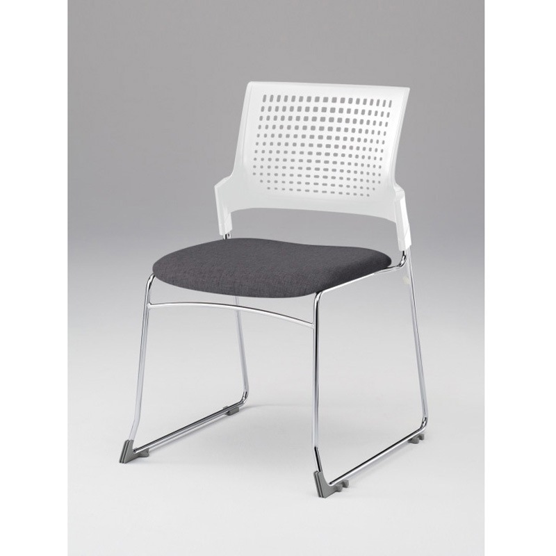 KLD410SA-Z9W9T3 モノンチェア スタッキングタイプ 樹脂メッシュバック 肘なし クロームメッキ脚 張地SA<配送時組立サービス付> 1台 イトーキ 【通販モノタロウ】