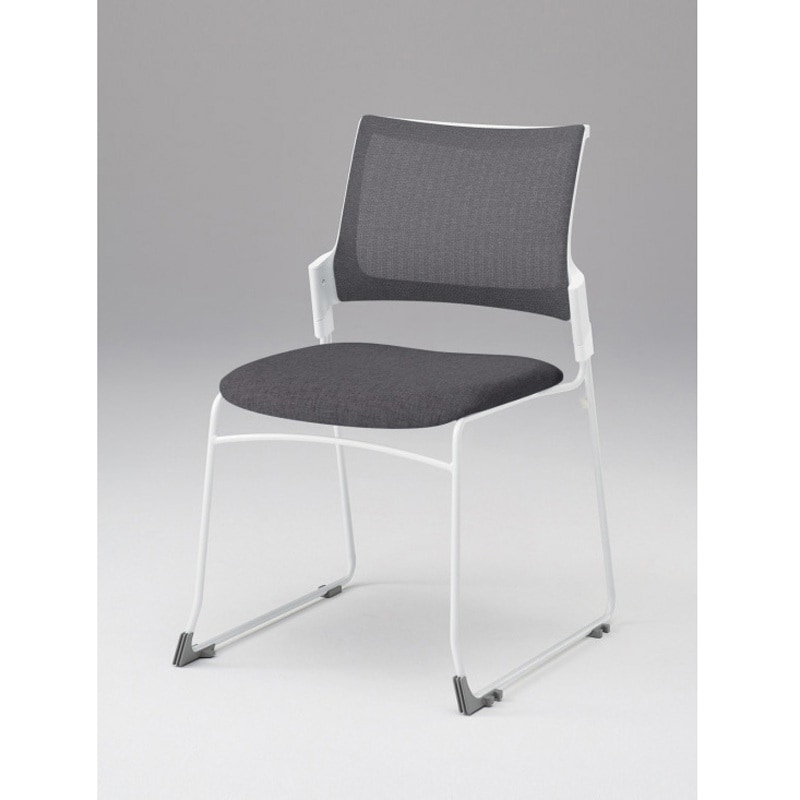 KLD430JE-W9W9T3 モノンチェア スタッキングタイプ メッシュバック 肘なし 張地JE<配送時組立サービス付> イトーキ メモ台PEブロー成型(W9色のみ) ホワイト 高さ820mm幅535mm奥行555mm  KLD430JE-W9W9T3