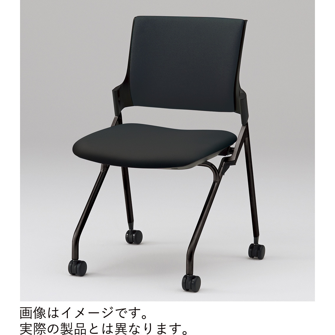 KLD227SART1T1T1 モノンチェア ネスティングタイプ クロスバック 肘なし 張地SA<配送時組立サービス付> イトーキ メモ台PEブロー成型(W9色のみ) ブラック 質量7.7kg 高さ820mm幅580mm奥行555mm  KLD227SART1T1T1