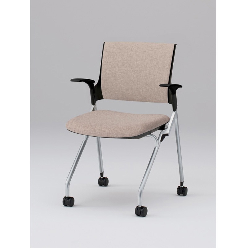 KLD229SA-Z5T1F6 モノンチェア ネスティングタイプ クロスバック 肘付 張地SA<配送時組立サービス付> イトーキ メモ台PEブロー成型(W9色のみ) 質量7.6kg 高さ820mm幅580mm奥行555mm  KLD229SA-Z5T1F6