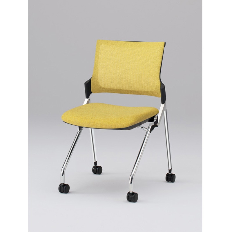 KLD237JE-Z9T1U6 モノンチェア ネスティングタイプ メッシュバック 肘なし クロームメッキ脚 張地JE<配送時組立サービス付> 1台 イトーキ 【通販モノタロウ】