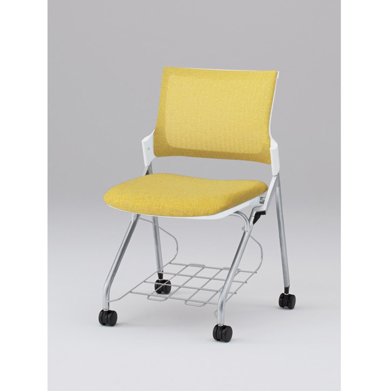 KLD237JERZ5W9U6 モノンチェア ネスティングタイプ メッシュバック 肘なし 棚付 張地JE<配送時組立サービス付> 1台 イトーキ 【通販モノタロウ】