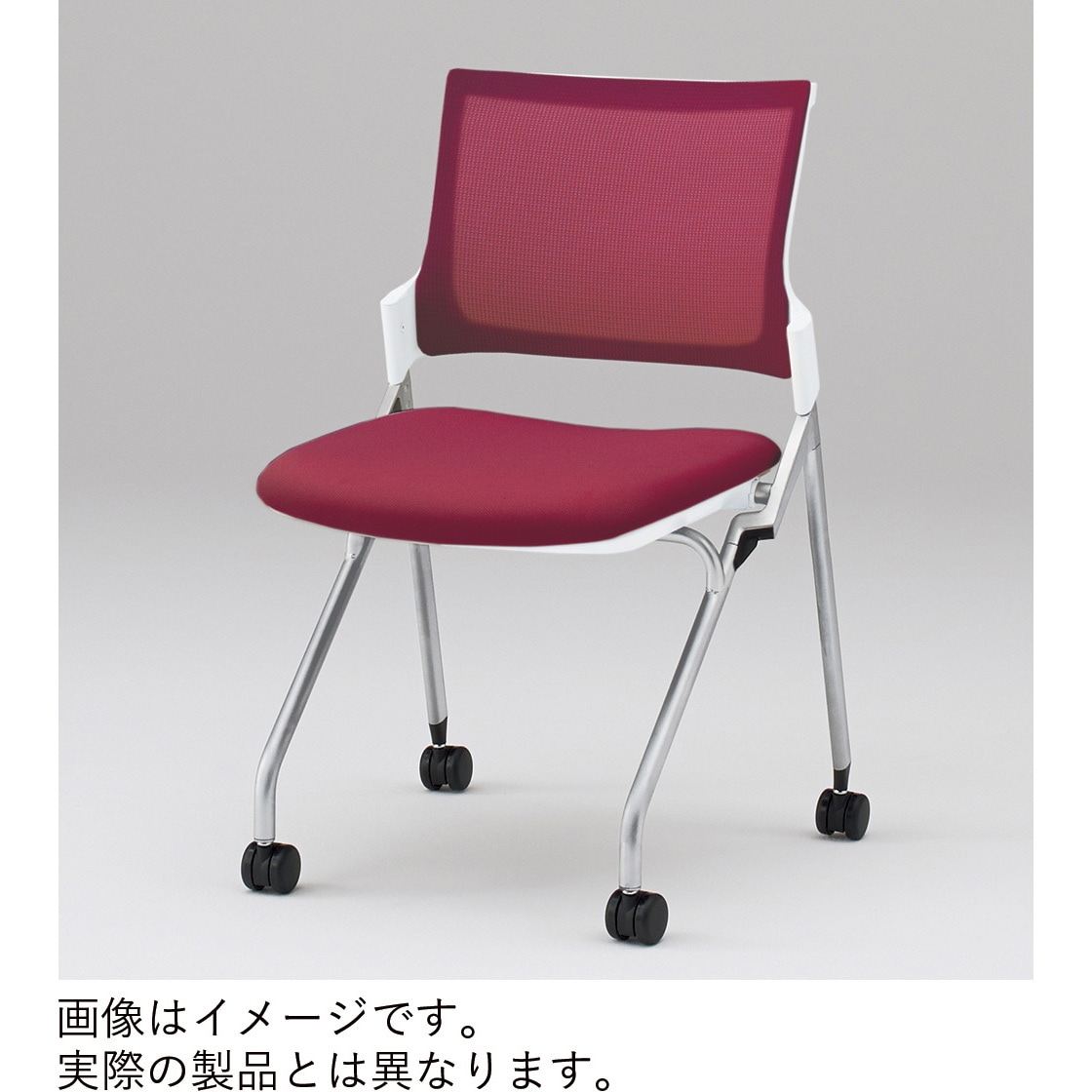 KLD237JVRZ5T1B2 モノンチェア ネスティングタイプ メッシュバック 肘なし 棚付 張地JV<配送時組立サービス付> 1台 イトーキ 【通販モノタロウ】