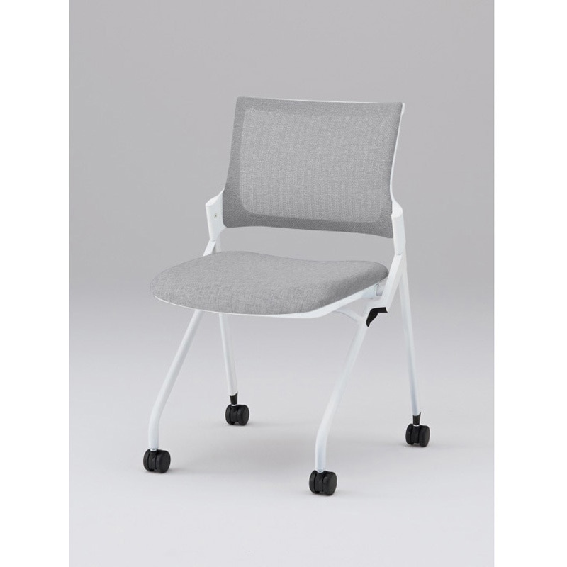 KLD237JE-W9W9T7 モノンチェア ネスティングタイプ メッシュバック 肘なし 張地JE<配送時組立サービス付> イトーキ メモ台PEブロー成型(W9色のみ) ホワイト 高さ820mm幅580mm奥行595mm  KLD237JE-W9W9T7