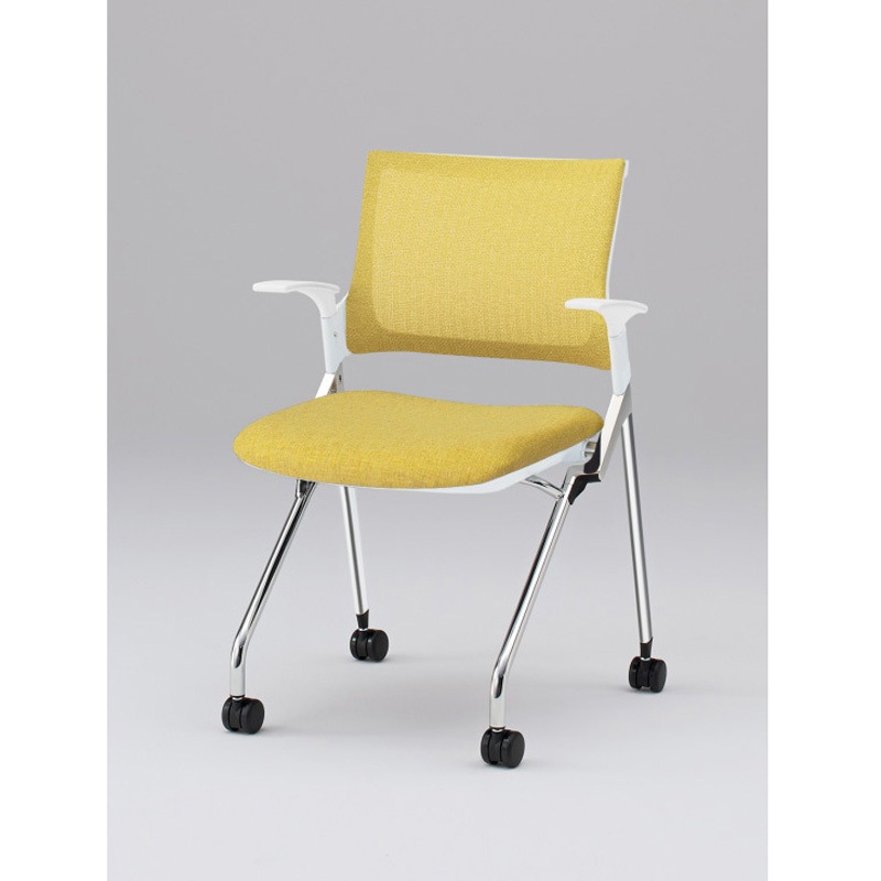 KLD239JE-Z9W9U6 モノンチェア ネスティングタイプ メッシュバック 肘付 クロームメッキ脚 張地JE<配送時組立サービス付> 1台 イトーキ 【通販モノタロウ】